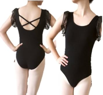 Amazon バレエレオタード フリルデザインバッククロスレオタード ジュニア Sk 011 Yen S Workshop バレエ