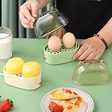 WIIYENA Huevos duros, capacidad para 2 huevos, para apagado automático, diseño compacto de 13 x 12 x 7 cm
