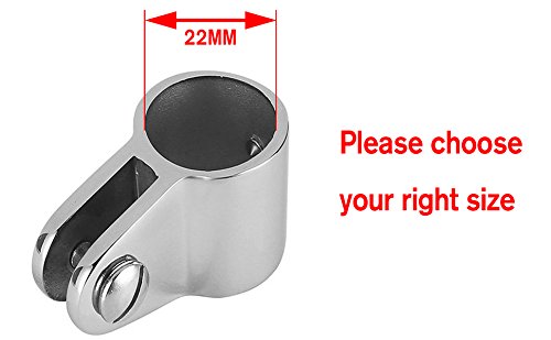 Amadget Bimini Top Jaw Slide, 2 Pcs Marine Boat Hardware Fitting Stainless Steel Inside Dia 7/8" 22Mm #TOP3