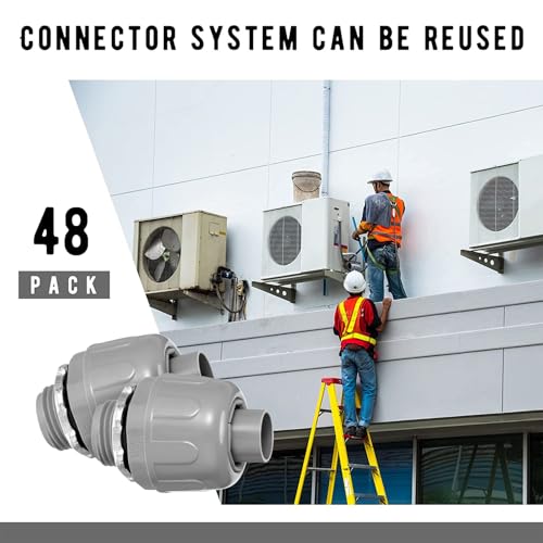 image for Maitys 1/2 Inch Liquid Tight Connector PVC Electrical Conduit Fittings