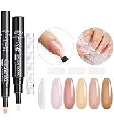 Love Easy French Sheer 2 IN 1 Gel Nail Polish Pen Set- Easy to Apply 6Color Nude Neutrals Pink Wh...
