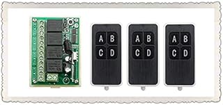 DC12V 4CH RF Wireless Remote Control System teleswitch 3 Transmitter and 1 Receiver Universal gate Remote Control