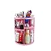 Produktbild SUQ Rotierende Beauty-Organizer, Make Up Kosmetik Organizer, 360°Drehbar Spinning Halter, Schmink Aufbewahrung Kosmetikbox für Dresser Schlafzimmer Badezimmer (Rosa)