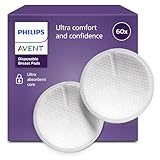 Philips Avent SCF254/61 - Discos absorbentes de lactancia desechables, pack de 60 discos absorbentes para usar de día o de noche, Blanco