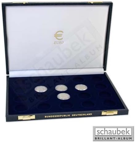 Schaubek Numismatik Münzkollektion Münzkassette - 2,- Euro in Dosen, 10 Jahre WWU 1920/30