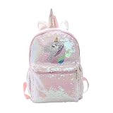 Atsabdas unicorn sequin toddler backpack for girls mini preschool bag for kindergarten little girls glittler bookbag kids gift for elementary back to school