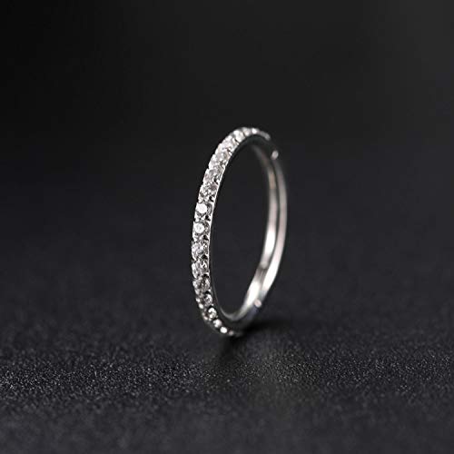 Gagabody Septum Ring Conch Piercing Jewelry With Clear Cz 9Mm Daith Earrings 18G Clicker Hoop Surgical Stee Silver Nose Ring Helix Rook Lobe Earring #TOP1