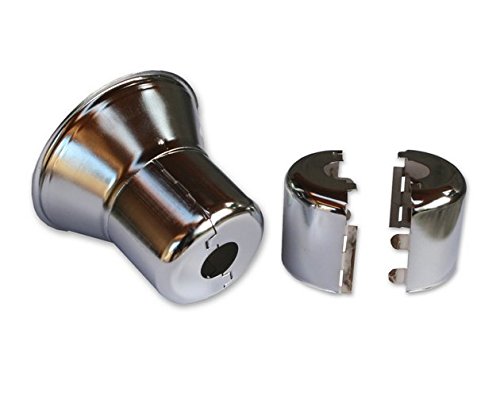 Split Cup Adjustable Two Piece Escutcheon | 1 2  Cup and Skirt - 401  - Retro Fit - Chrome - 10 Pack