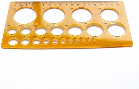 Set of 2 Plastic Circle Radius Arc Master Stencil Circle Geometric Drawing Measuring Template Stencil Ruler (Orange Color)
