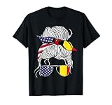 American Belgian Patriot Flag Women Girl Belgium Grown T-Shirt