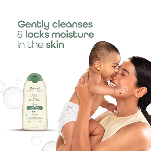 Image of Himalaya Botanique Baby Bubble Bath 100 ml | Organic | Preserve Moisture Lock | No Tears | Dermatologically Tested | Helps Protect Skin Barrier | pH 5.5 | Hypoallergenic |No Added Fragrance