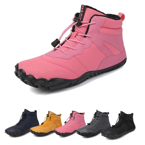 Hike Winter Barefoot Shoes Women Men, Winter Footwear Boots Wide Toe Highly Elastic Non-Slip Walking Hiking Sneakers for Mens Womens