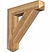 Ekena Millwork BKT06X32X32TRA04RWR Traditional Craftsman Rough Sawn Bracket, 6" Width x 32" Depth x 32" Height, Western Red Cedar