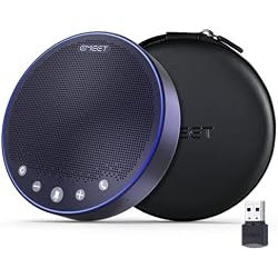 EMEET M3 Conference Speaker and Microphone, Zoom Certified Bluetooth Speakerphone with 4 AI Mics 360° Voice Pickup, 18H Talk Time, USB 2.0&Bluetooth 5.0 with Daisy Chain for 20 People for Zoom Teams