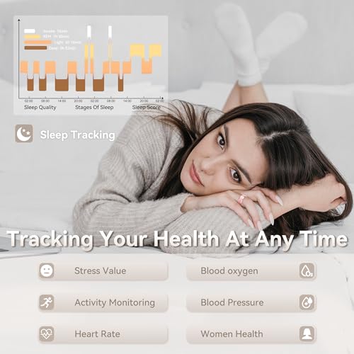 Smart Ring for Women,Fitness & Activity Tracker with Blood Oxygen/Heart Rate Monitor, Sleep Tracker, Step Counter, IP68 - Additional View