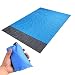 Produktbild Uoocg Nylon Picknickdecke Wasserdicht Waschbar Isoliert Stranddecke Ultraleicht Sandfrei Strandmatte Faltbar Mit Tasche Und Karabiner Für Outdoor Strand Camping140*200cm(Blau+Grau)