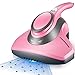Aspirador De Colchones Antiácaros,Potente Filtro Hepa Aspirador de ácaros Limpiador de colchón de Mano,DeshumidificacióN De Aire Caliente,Especial para Colchones y Sofás,Rosado