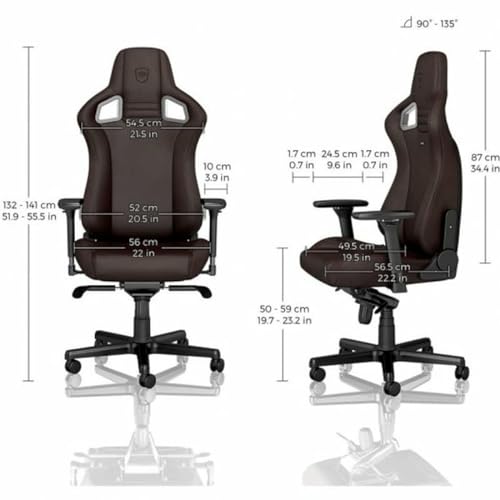EPIC Sedia da gaming - Sedia da ufficio - Sedia da scrivania - Pelle PU ibrida - 120 kg - 135° Reclinabile - Edizione Java - Sedia gaming - Immagine 2