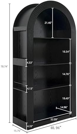 RuiSiSi-Arched Bookshelf-Mid Century Modern