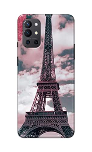 Image of Lovers Famous Place Eiffel Tower in Paris Hard Back Case Cover for OnePlus 9R Back Cover -(J5) VNS2227