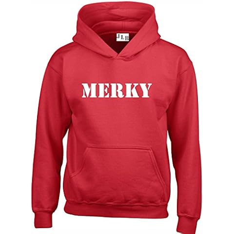 JLB Print MERKY Grime Artist Cool Funky Music Fan Premium Quality Unisex Hoodies for Men, Women and Teens Red Cover