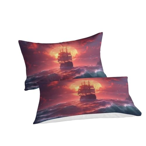 Housse de couette sunset 3D pour une ambiance marine de chambre