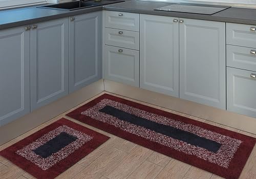 Image of Cotton Kitchen Doormat| Floor Mat | Door Mat| Anti-Slip, Soft,Washable, Printed, Designer, for Floor, Kitchen, Room Offices (120L X 40W & 60L X 40W Centimetre), Rectangular (Design-4)