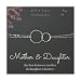 EFYTAL Mother Daughter Bracelet - Sterling Silver Two Interlocking Infinity Circles, Mothers Day Jewelry Gift