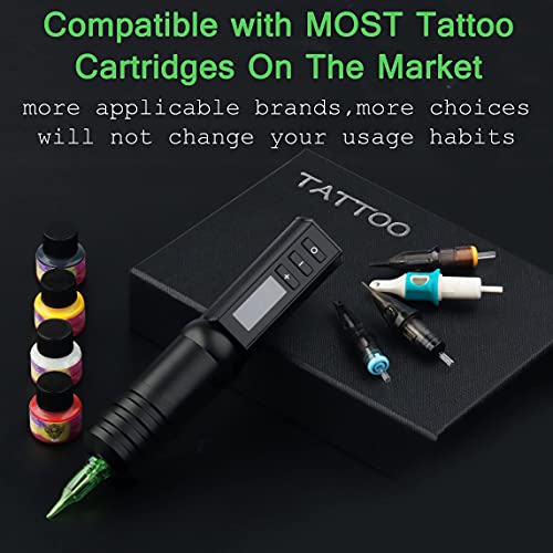Wireless Tattoo Gun Pen with Digital LCD Display Power Supply Coreless Cartridge Battery Pen Kit for Professional Tattooing Machine - Thumbnail 4
