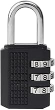ZEDEL3 Digit Re-Settable Combination Padlock/Password Lock, Reliable Protection for Travel Bags (Black Colour) (1)