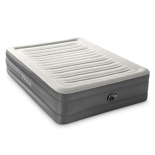 Intex 64095T TruAire Luxury QueenSized Air Mattress 18 Inch Tall Airbed with Builtin Air Pump