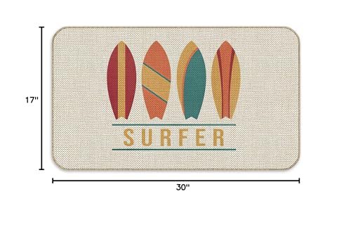 Knibeo Coastal Outdoor Rug,Surfboard Doormat 30 X 17, Coastal Rug,Ocean Rug,Pool Rug, Beach Door mats,Pool Rugs,Beach Bathroom Rugs - Image 2