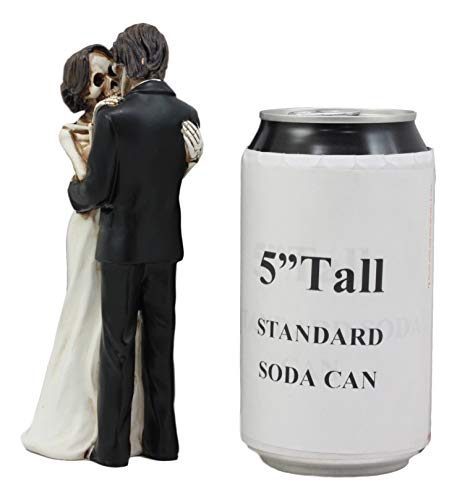 Ebros Gift Love Never Dies Wedding Bride And Groom Skeleton Cake Topper The Eternal Kiss Figurine Ossuary Macabre Bridal Day Of The Dead Themed Decor Statue #TOP7