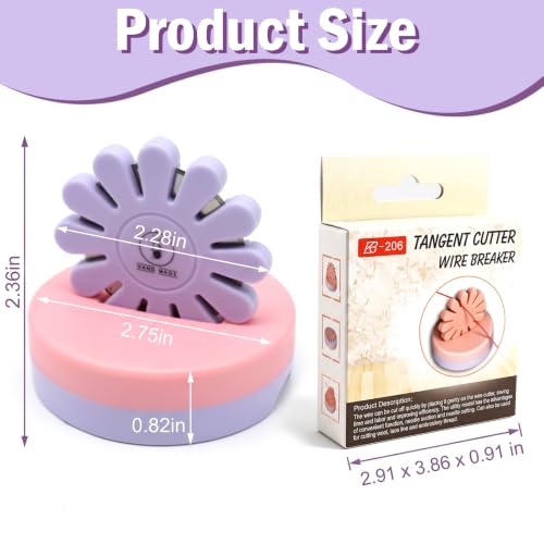 Image of Sizobi Purple Magnetic Pin Holder with Thread Cutter, Blade Saver | Double-Sided Magnetic, 12 Cutting Point, Concealed Blade, Vertical Placement, Multi-functional Storage, Flower-shaped Design