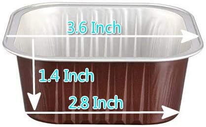 Miniatura 3 de KEISEN Cuadrado 3 35" Vasos desechables de papel de aluminio 100PK 5.1 fl oz 5.5oz para Muffins, cupcakes, hornear, hornear, utilidad, Ramekin