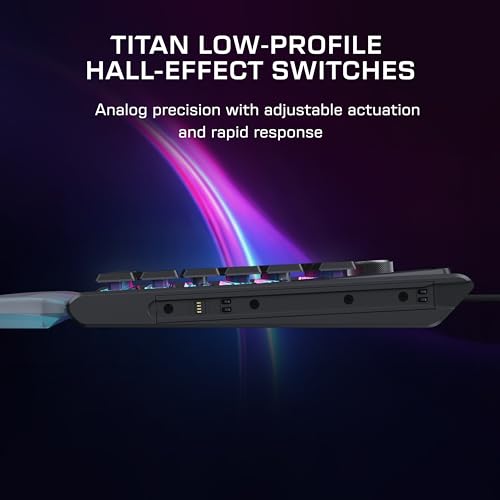 Image of Turtle Beach Command Series KB7 TKL Wired Hall-Effect PC Gaming Keyboard | Touchscreen Command Display, Low-Profile Hall-Effect Switches, Double Shot PBT Keycaps, True 8K Polling, Per Key RGB, Black