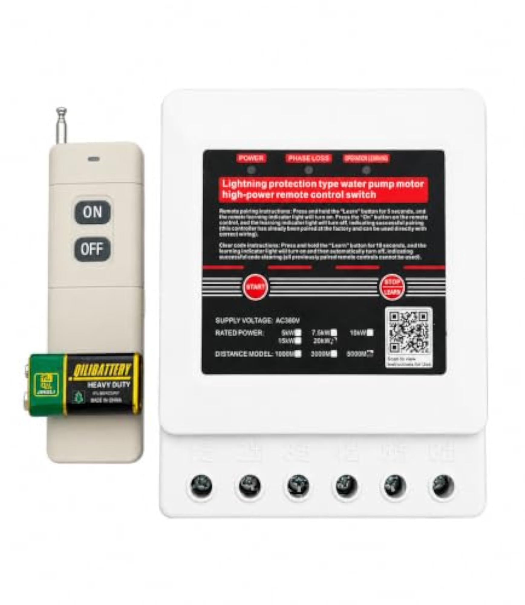 Water Pump Motor Remote Control Switch 20kW AC