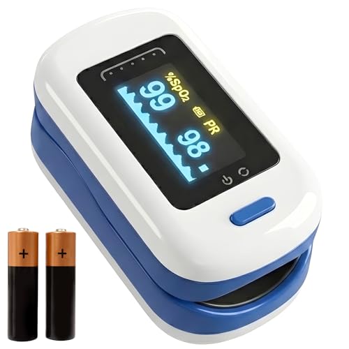 Brevon Fingertip Pulse Oximeter for Adults & Kids OLED Display Sp...