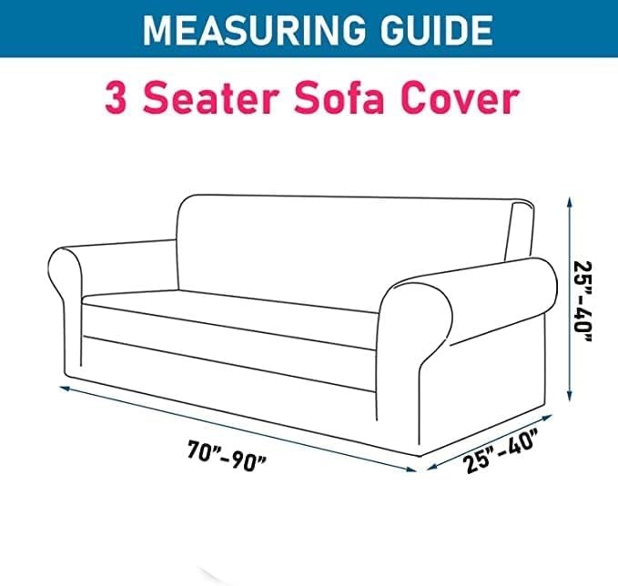 Image of 3 Seater Sofa Cover Fully 360* Covered Non-Slip Sticky Elastic Stretchable Sofa Set Slipcover Protector for Living Room, Dinning Room
