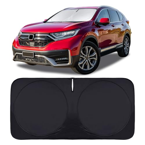 Image of Sunshade for Honda CRV 2017-2022 Sun Shade Fit HR-V CR-V LX EX EX-L, Sport Hybrid, Sport Touring Hybrid SUV Accessories Front Window Shield Sun Visor Protector Foldable Windshield Cover Block UV Rays