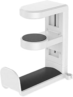 GXGM Supporto Per Cuffie, Porta Cuffie da Scrivania, Gancio Borsa Da Tavolo, Appendi Borsa Da Tavolo, Organizzatore Da Scrivania Per Cuffie Da Gioco, Chiavi, Accessori（Bianco）