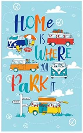 Campervan Home is Where You Park It Tea Towel 100% Cotton