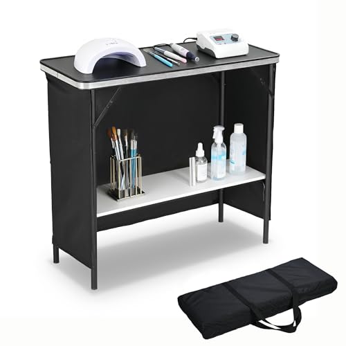 AW Portable Foldable Manicure Table Professional Nail...