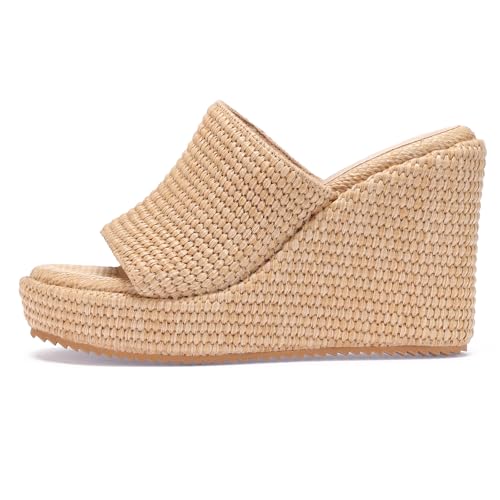 Image of VICKI.VICKI Women's Platform Sandals Wedge Ankle Strap Open Toe Sandals
