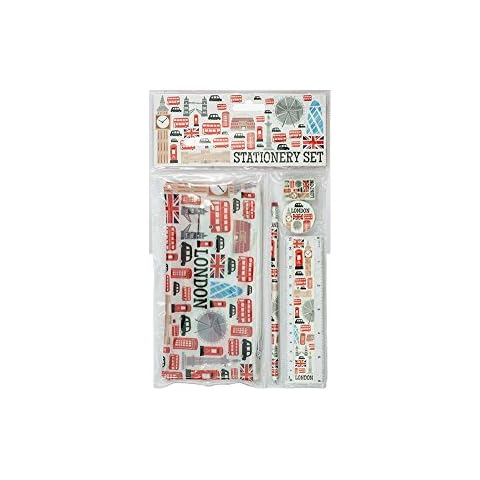 London Icons 5 Pieces School Stationery Kit Cover