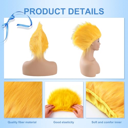 Image of Yellow Wigs for Women Funny Silly Wig for Halloween Costume Cosplay and Party