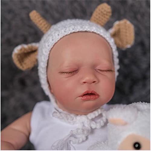 XQSSB 48Cm Neugeborene Baby Reborn Puppe 19 Inch Handgemachte Haut 3D Haut Mit Genesis Farbe Mehrere Schichten Lebensleine Puppe – Bild 3