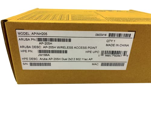 HP Enterprise Aruba - a Hewlett Packard Enterprise company AP-205H 1000Mbit/s Connexion Ethernet - supportant l'alimentation via ce port (PoE) Blanc point d'accès réseaux locaux sans fil