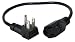 QVS PPRT-ADPT 16-Inch 3-Prong Outlet Saver Power Adapter with 90-Degrees Flat Plug