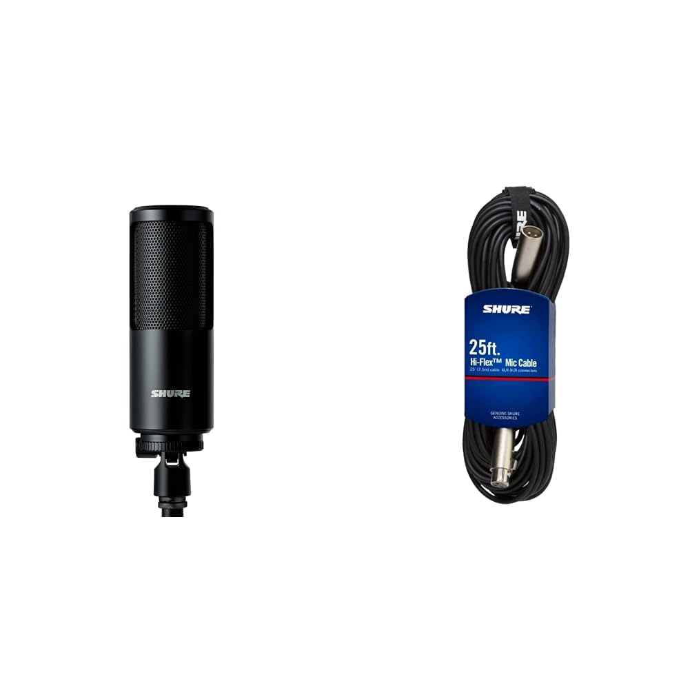 Amazon.co.jp: SHURE SM4-K コンデンサーマイク + SHURE マイク